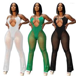 Beach Clothes For Women Summer 2024 Pareo Dress Night Neck Mesh Sexy Jumpsuit Solid Polyester Bikini Cover Covered Kaftan Up