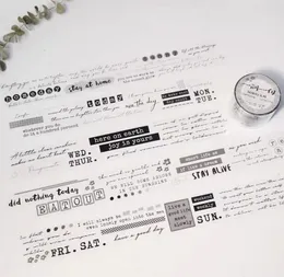 Gift Wrap Vintage English Words Sentence Washi PET Tape For Planner Card Making DIY Scrapbooking Plan Decorative Sticker