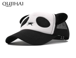 QUJIAHI Childrens Hat Panda Mesh Cap Outdoor Sun Hat Shade Baseball Cap Boy Girl Size 4555 CM Snapback2430530