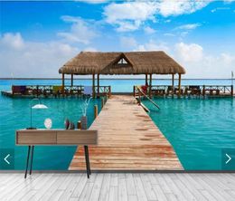 Wallpapers Maldives Sea View Wall Mural Po Wallpaper For Living Room Bedroom Printed Paper Contact Murals Papel De Parede