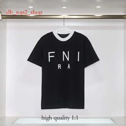 Fendishirt Brand Fen Home Short T-Shirt 2023 Summer New Double F Loose Version Of Fashion Brand Big Logo Men And Women With The Same Fen Shirt 3875