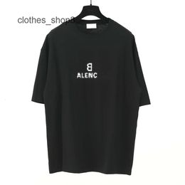 designer T-shirts Ballencigss Hoodies Men's Sweatshirts B mosaic Paris portrait band short sleeve casual fashion black T-shirt for men and women MTSV