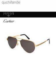 Vintage catier sunglass for women men top level designer sun glass Glasses Trendy Pilot Sunglasses UV Protection CT0386S