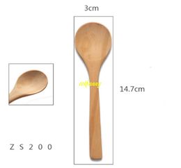 50pcslot 1473cm Wooden Spoons Honey Spoon Baby Spoons Mini Wood Tea Spoon 6 styles for choice6474994