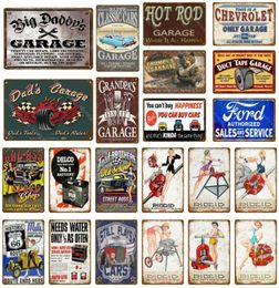 2021 Funny Designed Rod Garage Decor Vintage Metal Tin Signs Classic Car Motor Battery Tools Wall Art Plate Shabby Chic Painti5864571