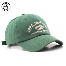Ball Caps FS Stylish Beige Green Baseball Cap For Men Summer Street Sunshade Women Trucker Hat Snapback Hip Hop Caps Gorras Para Hombres Y240507
