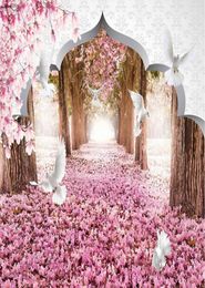 New Custom Beautiful mural 3d wallpaper 3d wall papers for tv backdrop 3d cherry white pigeon9224466