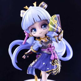 Action Toy Figures New Genshin Impact Character Kamisato Ayaka Q Version Animation Peripheral Character PVC Action Model Statue Toy Kawaii Decorative Gift Y240515