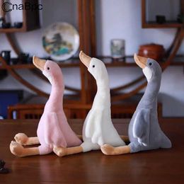 Stuffed Plush Animals 35cm cute long neck goose stuffed plush doll soft stuffed plush doll plush animal toy childrens birthday gift B240515