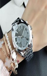Fashion Brand Watches women Girl Roman numerals style Metal steel band Quartz Wrist Watch M 1025573010
