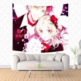 Tapestries Diabolik Lovers Printed Wall Hanging Customised Decoration Tapestry Beach Mat Home Art Decor Yoga Picnic