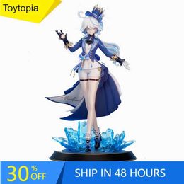 Action Toy Figures 28cm Genshin Impact Furina Figure Lumine Pvc Cute Kawaii Beautiful Girl Anime Action Collection Desktop Ornament Decoration Toy Y240515