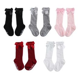 Kids Socks Winter newborn baby girl socks cotton lace baby socks girl big bow knee high long socks warm baby clothing childrens clothing 1-3YL2405