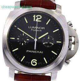 Panerei Luminors Luxury Wristwatches Automatic Movement Watches PANERAI Luminors 1950 flies back to PAM00361 chronograph black AT mens watch_705841