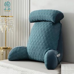 Cooling Latex Cushion Sofa Back Pillow Removable Washable Reading Tatami Bed Home Decor75x58CM 240508