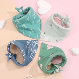 Bibs Burp Cloths 4 pieces/set newborn triangular Saliva towels for boys and girls baby feeding towels cotton breathable bibs 0-3 yearsL2405