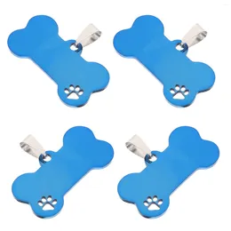 Dog Collars 4 Pcs Tag Pendant Puppy Name Pet Tags For Dogs Portable Identification Label