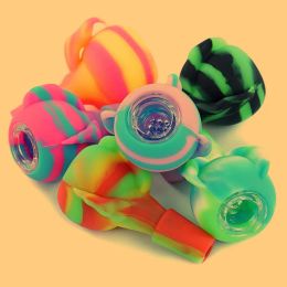 Colourful Claw Shape Silicone Smoking 14MM Male Joint Convert Glass Hole Philtre Bowl Dry Herb Tobacco Oil Rigs Container Portable Hookah ZZ