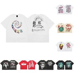 Camisetas camisetas masculinas e feminino Designer de manga curta impressão elegante com camisetas de hip-hop de estilo de design de padrões exclusivos