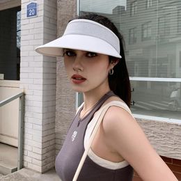 Wide Brim Hats Sun Hat For Children Riding Big Anti-UV Empty Top Face Cover Summer Seaside Sunscreen