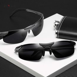 Nuovi occhiali da sole da sole in metallo sport da uomo di moda polarizzati.