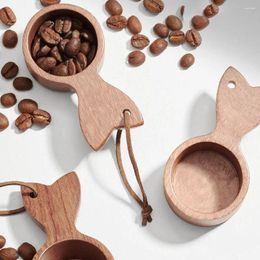 Coffee Scoops 10g Wooden Beans Delicte Measuring Scoop Fishtail Tea Spoon Accessories Sugar Spice Measure For Cooking Home