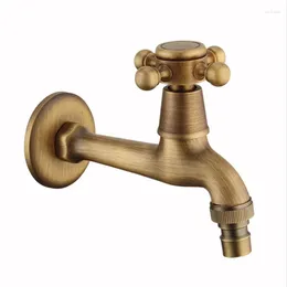 Bathroom Sink Faucets C All Copper Antique Single Cooling Outdoor Faucet With Anti Freezing And Cracking Wall Type