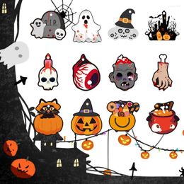 Party Decoration 12 Pcs Paper Hanging Cutouts With Rope Pumpkin Ghost Eyeball Tags Creative Halloween Tree Ornaments Novelty For