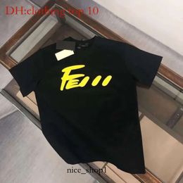 Fendishirt Designer Shirt Mens T Shirt Womens Clothes Exclusive Summer T Shirt Tees Polo Goth Short Sleeve Haikyuu Brand Designer Fen Shirt 3352