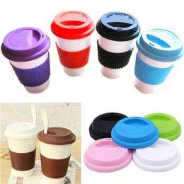 Tea Coffee Sealing Lid Caps Silicone Insulation Leakproof Cup Heat Resistant AntiDust Mug Cover Home Supplies Kitchen 240509