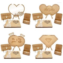 Party Supplies Wooden Wedding Guest Book Alternative Rustic Decorations For Reception
