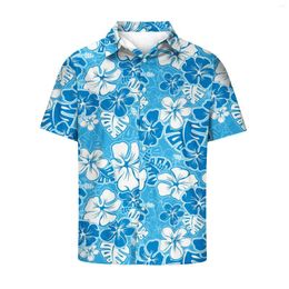 Men's Casual Shirts Hawaii Short Sleeved Shirt Single Breasted Luxury Comfort Brand Male Tees