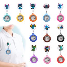 Pocket Watches Interstellar Baby Stitch 41 Clip On Watch Retractable Digital Fob Clock Gift Nursing Womens Nurse Drop Delivery Ottvc