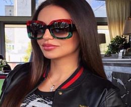 Sunglasses Italy Luxury Oversized Square Women Brand Design Sun Glasses For Female Vintage Green Red Goggle UV400 OculosSunglasses5816921