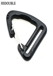 50pcslot 1039039Plastic Buckles Hook Climbing Carabiner Hanging Keychain Link Backpack Strap Webbing 25mm9474142