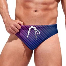 Men's Shorts Printed Swim Trunks Triangle Pants Mens Summer Breathable Swimwear Slim Wear Swimsuit Briefs Plus Size For Men Trunk