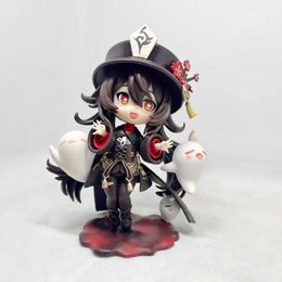 Action Toy Figures Beautiful Girl Q Edition Naughty Walnut Little Ganyu Sitting Model Decoration Genshin Impact Hand made Animation Y240515