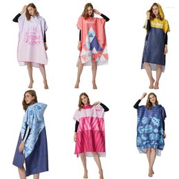 Towel Microfiber Hoods Can Be Worn With Adult Bath Towels Quick-Drying Absorbent Beach Cape Changing Bathrobes