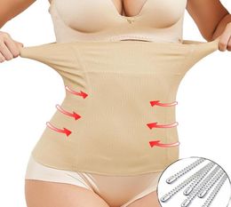 Women Modeling Belt Waist Trainer Slimming Wedding Body Shaper Postpartum Tummy Strip Pull Under Long Torso Corset3980501