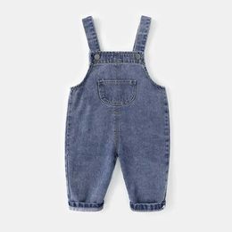 Overalls New Childrens Baby Clothing Jumping Girls Dungaraes Baby Game Set denim jeans overalls toddler jumping set 2 3 4 5 6 years d240515