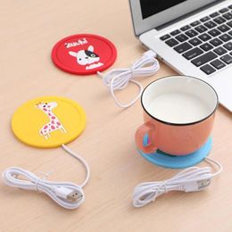 Table Mats Silicone Tea Coffee Cup Warmer USB Heating Pad Milk Mug Heater Thermal Insulation Tablemat Winter Home Office Mugs