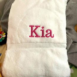 Towel Personalised Bath Towels As Gifts Bathroom Supplies Unique Embroidery Name Party Favour Many Colours Of Thread