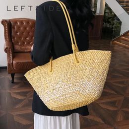 Shoulder Bags Straw Underarm For Women 2024 Korean Fashion Summer Big Lady Travel Handbags Female Weave Tote Beach Bag