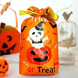 Gift Wrap Castle Design Party Stickers Halloween Candy Bags Drawstring With Festive Patterns For Favours Kids