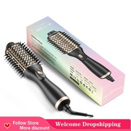 Dryers Hair Dryer Brush Professional Dryer Brush Negative Ionic For Straightening Curling Multifunctional Hair Dryer Styler For Women