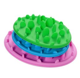 Sillicone Dog Cat Slow Eating Feeder Anti Choke Pets Bowl Feed Dish Puppy Silicone dog bowl for food Prevent Obesity7518342