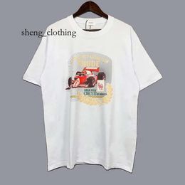 Rhude Shirt Designers Mens Embroidery for Summer Rhude Tops Letter Polos Shirt Womens Tshirts Clothing Short Sleeved Large Plus Size 100% Cotton Tees Size S-xl 2618