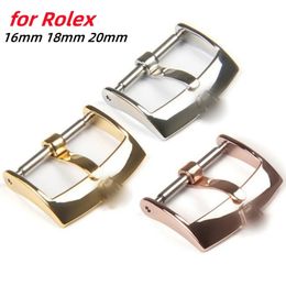 16mm 18mm 20mm Stainless Steel BUCKle for Strap Polished Pin Clasp Leather Watch Band Silver Gold Button Watch Accessories 240515