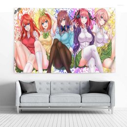 Tapestries Decorative Wall Tapestry Aesthetic Typical Quintuplets Headboards Decoration Home Decor Kawaii Room Bedroom The