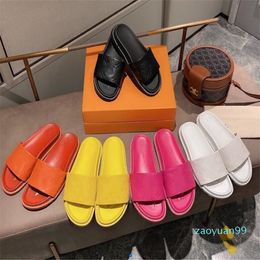 15A 2024 latest high quality Embossed Candy Colour Lady women039s slippers fashion leather women shoes sandals